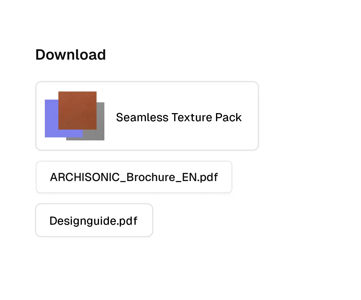 Download section for BIM files, CAD models, and seamless textures